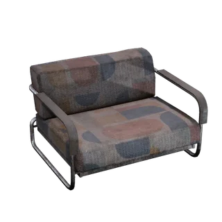 Geometric Fabric Chair