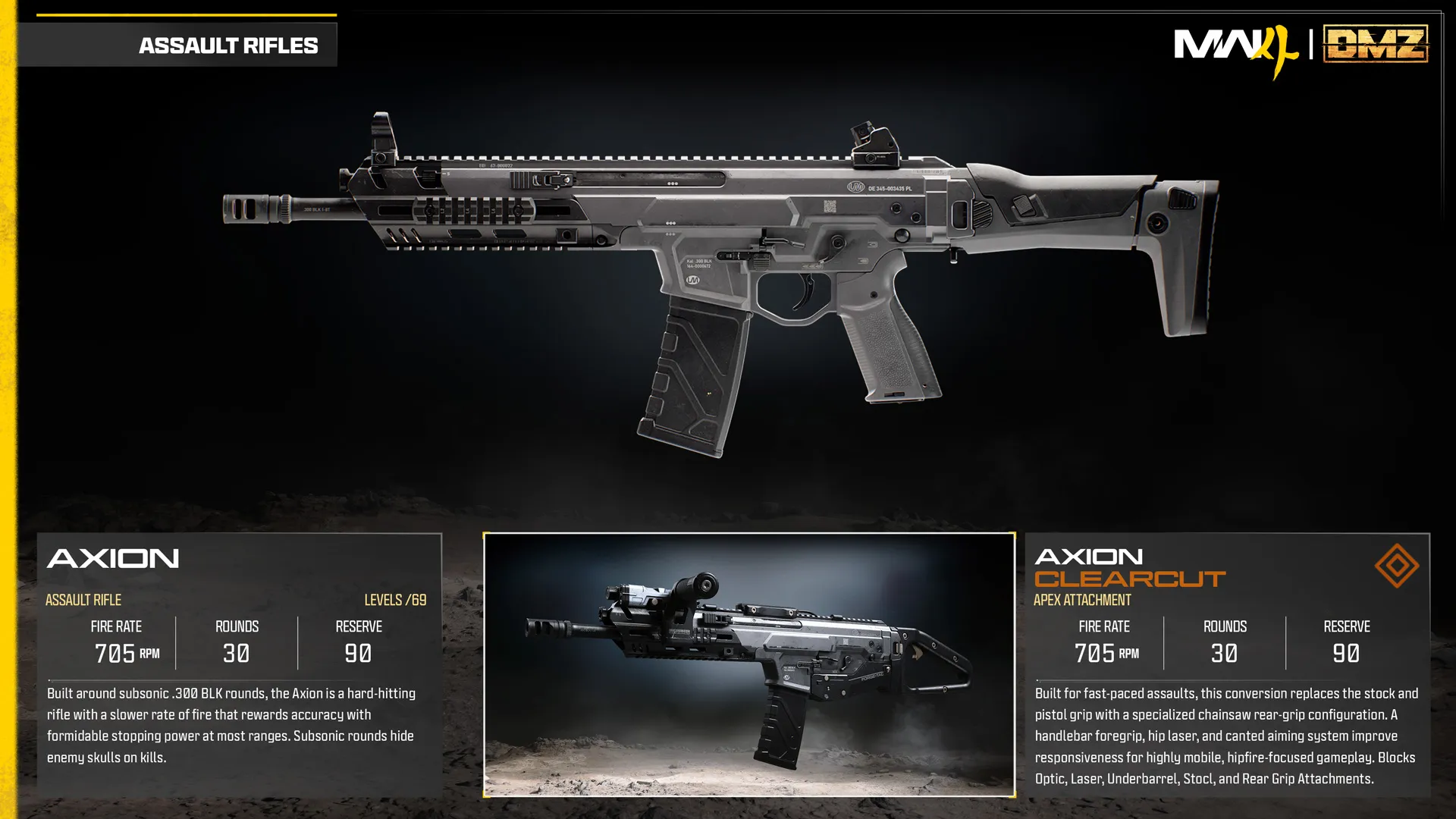 Axion base weapon