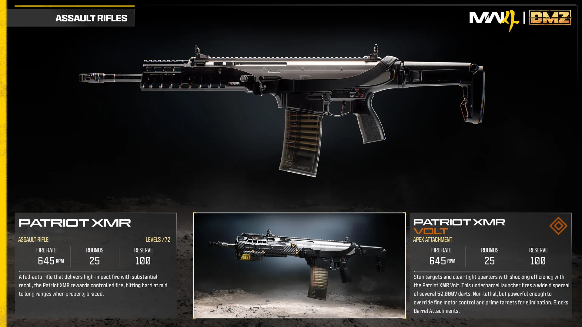 Patriot XMR base weapon