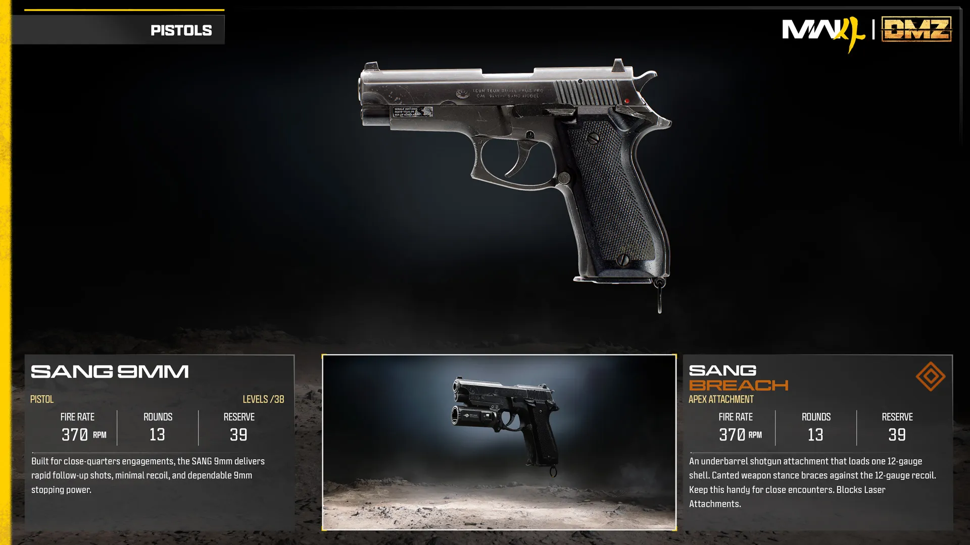 SANG 9mm base weapon