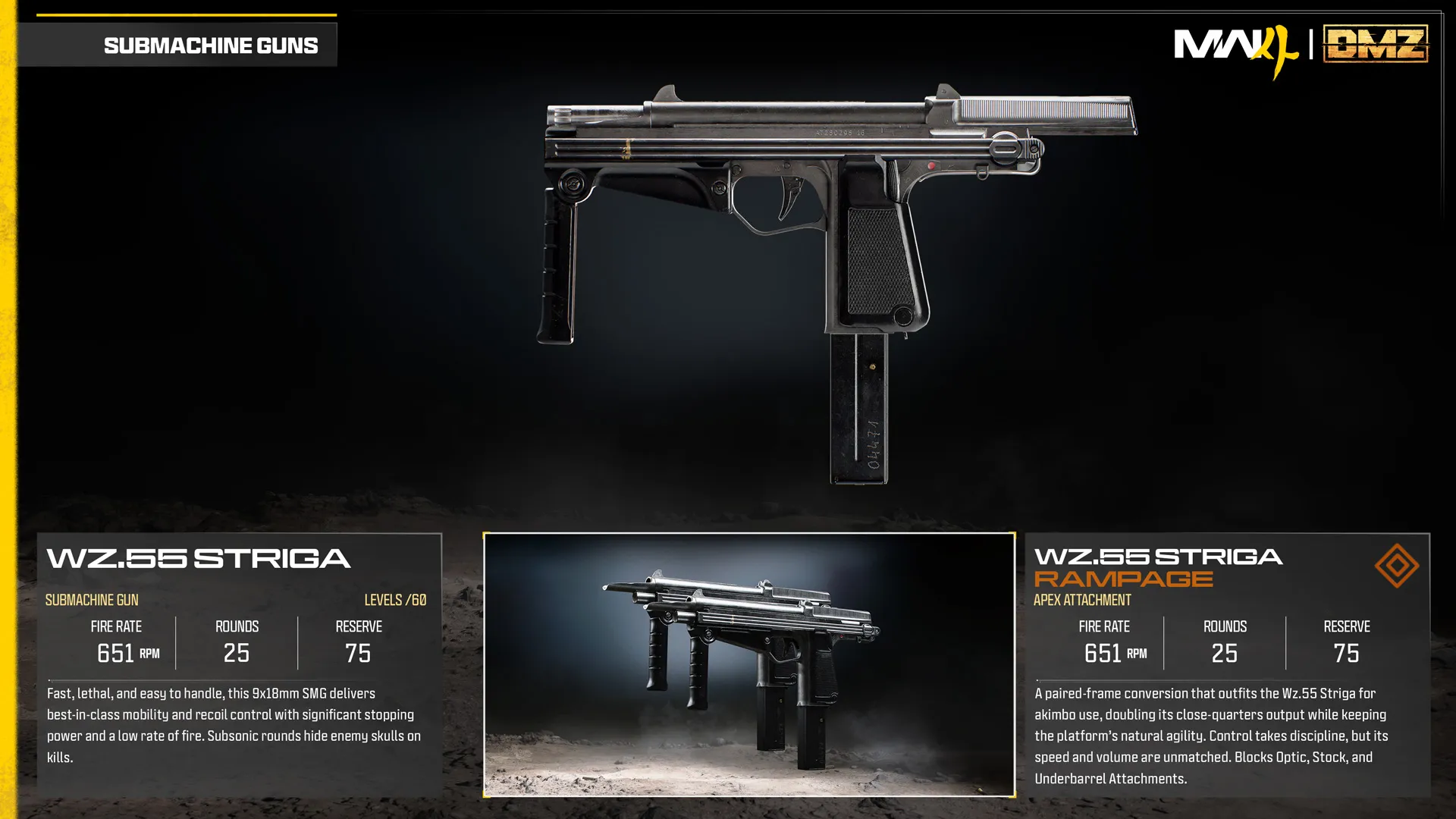 Wz.55 Striga base weapon