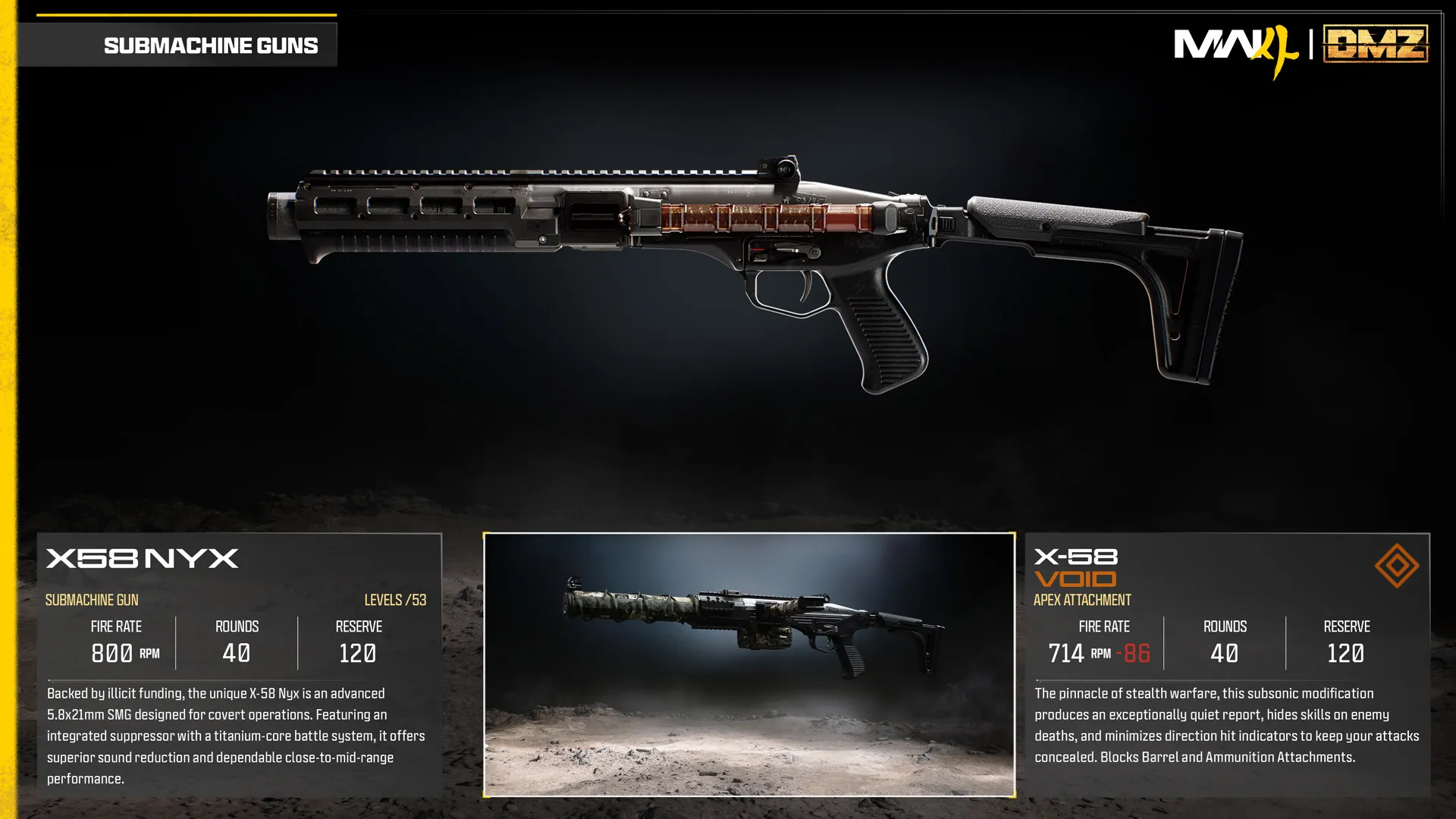 X-58 Nyx base weapon